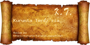 Kurusta Terézia névjegykártya